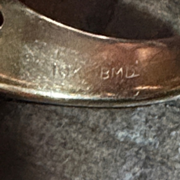 Elegant 10k Gold Citrine Wide Band Ring Size 7 - Picture 3 of 9